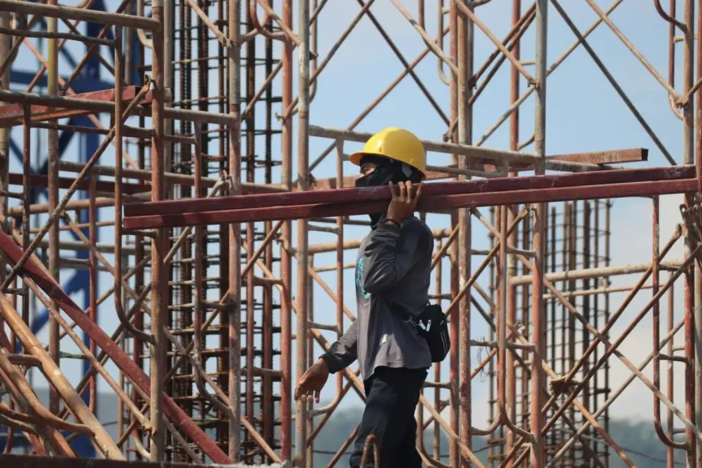 construction propane worker
