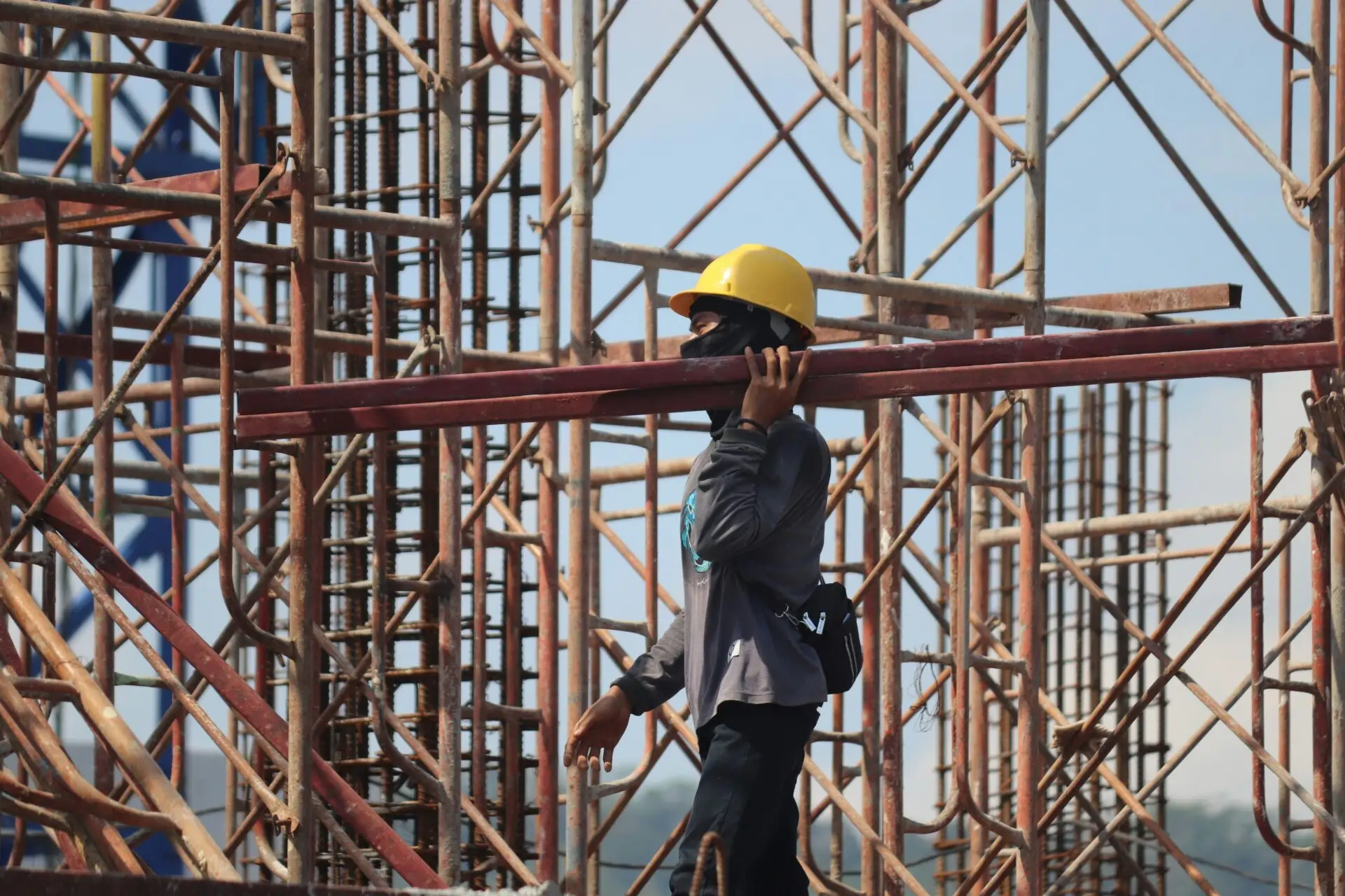 construction propane worker